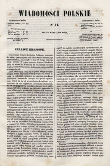 Wiadomości Polskie. R. 5, 1858, nr 11