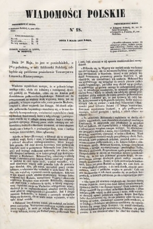 Wiadomości Polskie. R. 5, 1858, nr 18