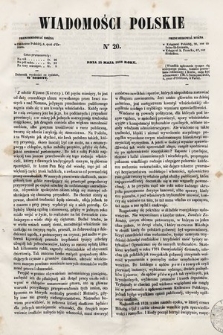 Wiadomości Polskie. R. 5, 1858, nr 20