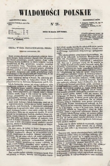 Wiadomości Polskie. R. 5, 1858, nr 21