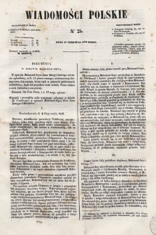 Wiadomości Polskie. R. 5, 1858, nr 25