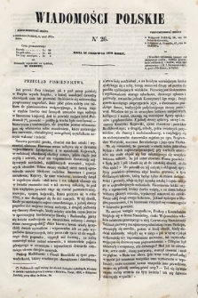 Wiadomości Polskie. R. 5, 1858, nr 26