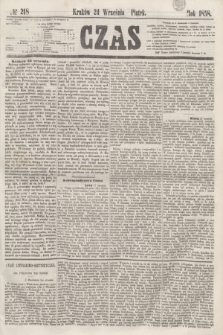 Czas. [R.11], № 218 (24 września 1858)