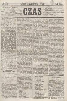 Czas. [R.11], № 234 (13 października 1858)