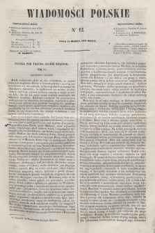 Wiadomości Polskie. R. 6, 1859, nr 12