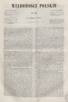 Wiadomości Polskie. R. 6, 1859, nr 13