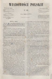 Wiadomości Polskie. R. 6, 1859, nr 19