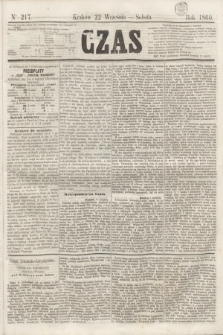 Czas. [R.13], Ner 217 (22 września 1860)