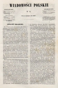 Wiadomości Polskie. R. 7, 1860, nr 4