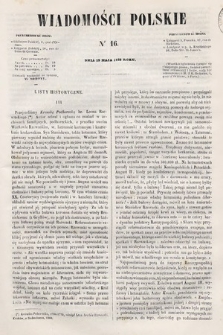 Wiadomości Polskie. R. 7, 1860, nr 16