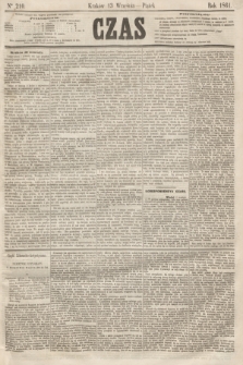 Czas. [R.14], Ner 210 (13 września 1861)