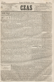 Czas. [R.14], Ner 214 (18 września 1861)