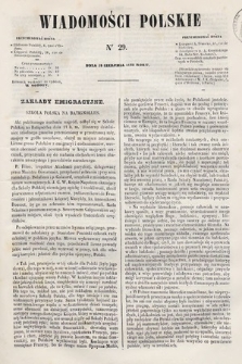 Wiadomości Polskie. R. 7, 1860, nr 29