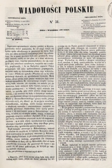 Wiadomości Polskie. R. 7, 1860, nr 31