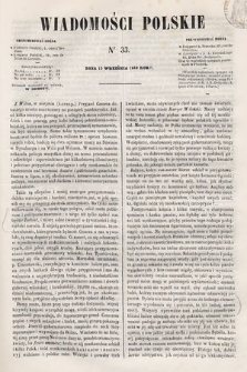 Wiadomości Polskie. R. 7, 1860, nr 33