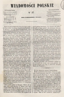 Wiadomości Polskie. R. 7, 1860, nr 37
