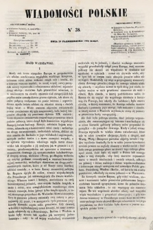 Wiadomości Polskie. R. 7, 1860, nr 38