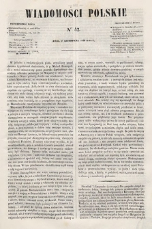 Wiadomości Polskie. R. 7, 1860, nr 42