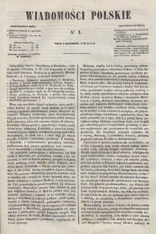 Wiadomości Polskie. R. 8, 1861, nr 1