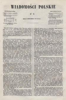 Wiadomości Polskie. R. 8, 1861, nr 2