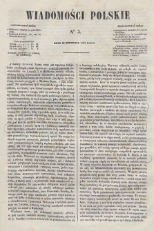 Wiadomości Polskie. R. 8, 1861, nr 3