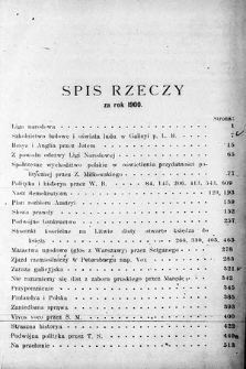 Przegląd Wszechpolski : miesięcznik polityczny i społeczny. 1900, spis rzeczy