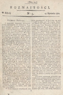 Rozmaitości : oddział literacki Gazety Lwowskiej. 1820, nr 5