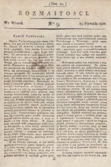 Rozmaitości : oddział literacki Gazety Lwowskiej. 1820, nr 9