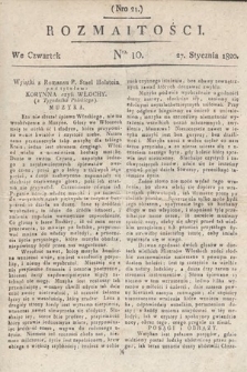Rozmaitości : oddział literacki Gazety Lwowskiej. 1820, nr 10