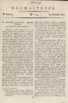 Rozmaitości : oddział literacki Gazety Lwowskiej. 1820, nr 11
