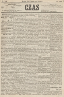 Czas. [R.16], Ner 214 (20 września 1863)
