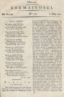 Rozmaitości : oddział literacki Gazety Lwowskiej. 1820, nr 50