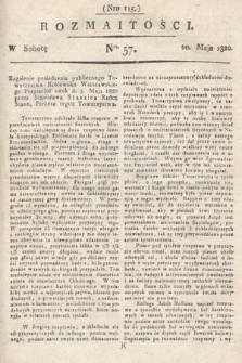 Rozmaitości : oddział literacki Gazety Lwowskiej. 1820, nr 57