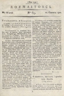 Rozmaitości : oddział literacki Gazety Lwowskiej. 1820, nr 69