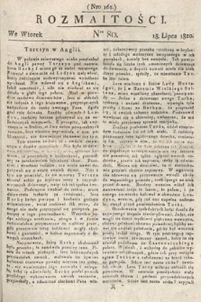 Rozmaitości : oddział literacki Gazety Lwowskiej. 1820, nr 80