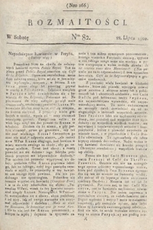 Rozmaitości : oddział literacki Gazety Lwowskiej. 1820, nr 82