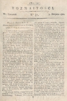 Rozmaitości : oddział literacki Gazety Lwowskiej. 1820, nr 87