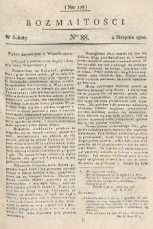 Rozmaitości : oddział literacki Gazety Lwowskiej. 1820, nr 88