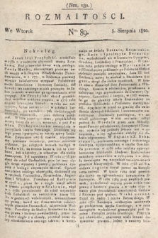 Rozmaitości : oddział literacki Gazety Lwowskiej. 1820, nr 89
