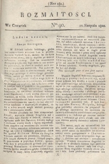 Rozmaitości : oddział literacki Gazety Lwowskiej. 1820, nr 90