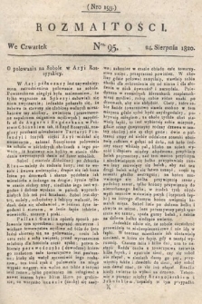Rozmaitości : oddział literacki Gazety Lwowskiej. 1820, nr 95