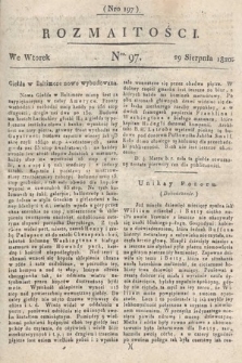 Rozmaitości : oddział literacki Gazety Lwowskiej. 1820, nr 97