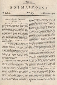 Rozmaitości : oddział literacki Gazety Lwowskiej. 1820, nr 99