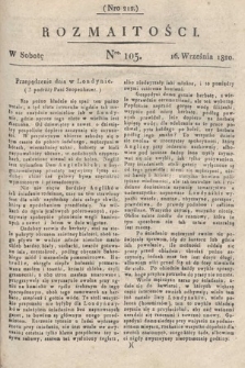 Rozmaitości : oddział literacki Gazety Lwowskiej. 1820, nr 105