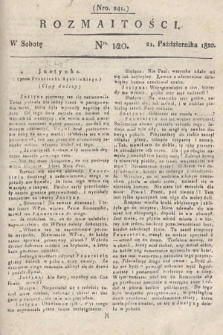 Rozmaitości : oddział literacki Gazety Lwowskiej. 1820, nr 120