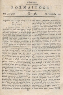 Rozmaitości : oddział literacki Gazety Lwowskiej. 1820, nr 148