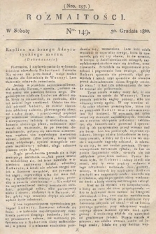 Rozmaitości : oddział literacki Gazety Lwowskiej. 1820, nr 149