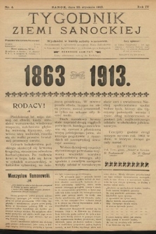 Tygodnik Ziemi Sanockiej. 1913, nr 4