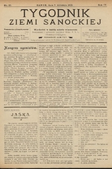 Tygodnik Ziemi Sanockiej. 1913, nr 37