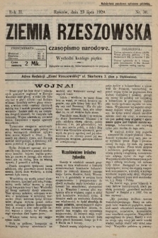 Ziemia Rzeszowska : czasopismo narodowe. 1920, nr 30